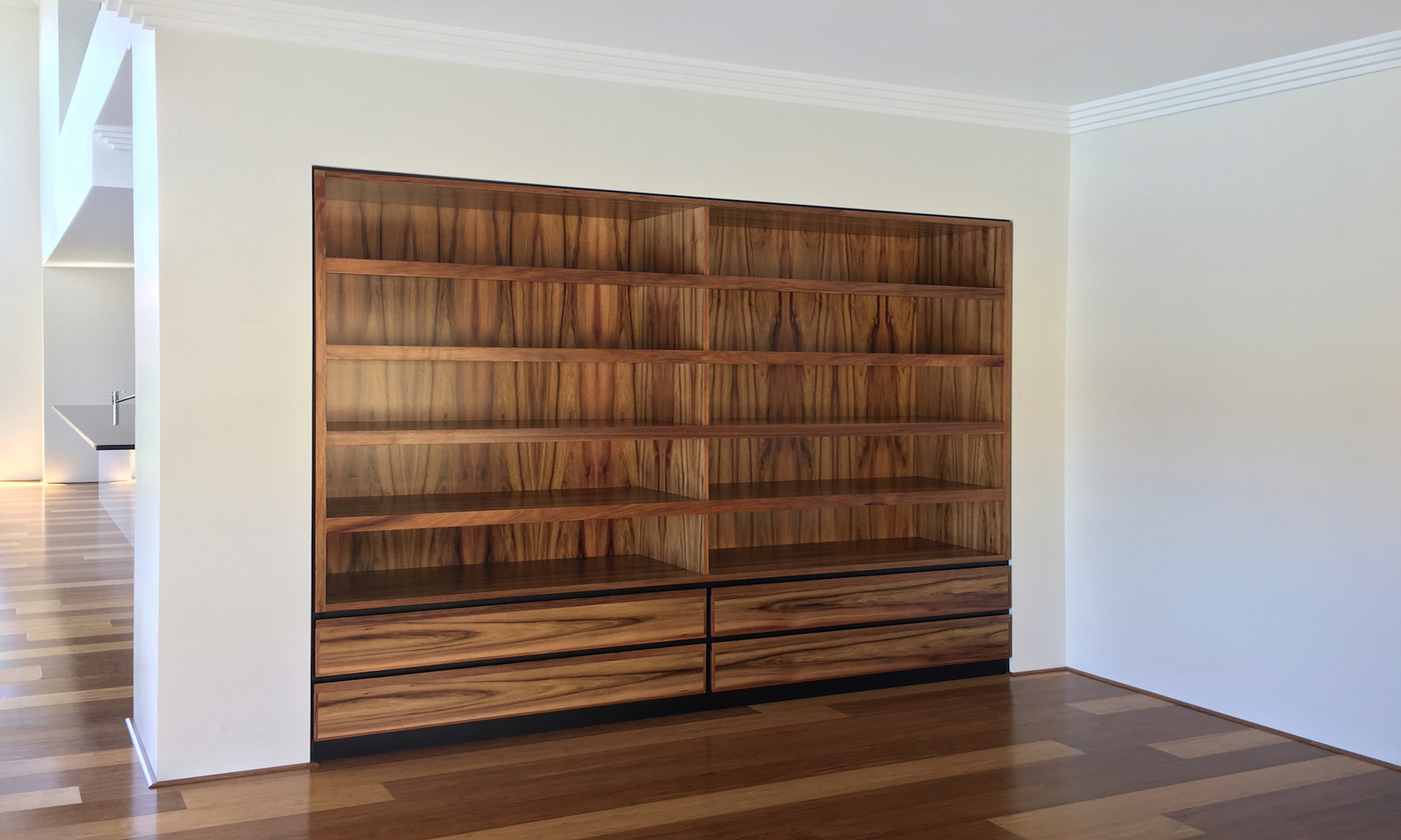 Custom Perth Built in bookshelves Bookcases with ladders